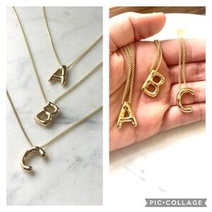 Gold Bubble Charm Necklace
